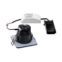 LED Ceiling recessed luminaire PATTA-F, square, 12W, COB LED, 38°, 3000K, IP65, incl. Driver