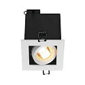 SLV Deckeneinbaustrahler KADUX 1 GU10 Downlight, GU10, 230V, Clipfedern, weiß