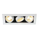 Deckeneinbaustrahler KADUX 3 GU10 Downlight, 3xGU10, 230V, Clipfedern, weiß