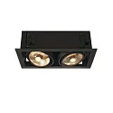 Deckeneinbaustrahler KADUX 2 ES111 Downlight, 2xGU10, 230V, schwarz