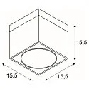 SLV Ceiling spot KARDAMOD SURFACE SQUARE ES111 Single, square, GU10, black