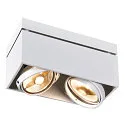 Ceiling spot KARDAMOD SURFACE SQUARE ES111 Double, square, 2x GU10, white