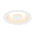 SLV LED Decken-Einbauleuchte OCCULDAS 14, indirekt, IP20, 350mA, 15W 3000K 810lm 120°, inkl. Treiber + Clipfeder, dimmbar, weiß