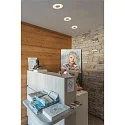 SLV LED Decken-Einbauleuchte OCCULDAS 14, indirekt, IP20, 350mA, 15W 3000K 810lm 120°, inkl. Treiber + Clipfeder, dimmbar, weiß