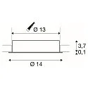 SLV LED Decken-Einbauleuchte OCCULDAS 14, indirekt, IP20, 350mA, 15W 3000K 810lm 120°, inkl. Treiber + Clipfeder, dimmbar, weiß