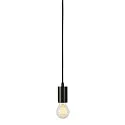 SLV Pendelleuchte FITU PD, E27, Länge 9.1cm, Pendel 500cm, mit offenem Kabelende, Schwarz