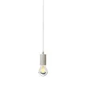 SLV Pendelleuchte FITU PD, E27, Länge 9.1cm, Pendel 500cm, mit offenem Kabelende, Weiß