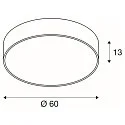 LED Decken-/Pendelleuchte MEDO 60, Ø 60cm, 38W 3000K 4000lm 105°, dimmbar 1-10V