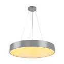 SLV LED Decken-/Pendelleuchte MEDO 60, Ø 60cm, 38W 3000K 4000lm 105°, dimmbar 1-10V, silbergrau