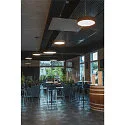 SLV LED Decken-/Pendelleuchte MEDO 60, Ø 60cm, 38W 3000K 4000lm 105°, dimmbar 1-10V, silbergrau