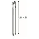 SLV Seilleuchte TELESKOP QR-C51 für TENSEO 12V Niedervolt-Seilsystem, 21-51cm, GX5.3 max. 20W, Chrom