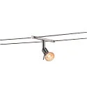 Seilleuchte SYROS QR-C51 für TENSEO 12V Niedervolt-Seilsystem, drehbar, schwenkbar, Chrom