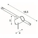 SLV Seilleuchte SYROS QR-C51 für TENSEO 12V Niedervolt-Seilsystem, drehbar, schwenkbar, Chrom