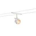 Seilleuchte SALUNA QR-C51 für TENSEO 12V Niedervolt-Seilsystem, drehbar, schwenkbar, Weiß