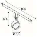 SLV Seilleuchte SALUNA QR-C51 für TENSEO 12V Niedervolt-Seilsystem, drehbar, schwenkbar, Chrom