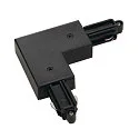 Eckverbinder für 1-Phasen HV-Stromschiene, Aufbauversion, Erde innen, Schwarz