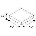 SLV Eckverbinder für 1-Phasen HV-Stromschiene, Aufbauversion, Erde innen, Silbergrau