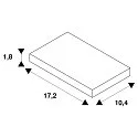 SLV T-Verbinder für 1-Phasen HV-Stromschiene, Aufbauversion, Erde links, Weiß