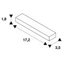 SLV Straight coupler with feed-in possibility, black