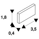 Endcaps for 1 Phase Tracks, 2 items, white