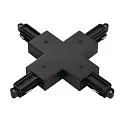 X-Verbinder für 1-Phasen HV-Stromschiene, Aufbauversion, schwarz