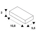SLV Feed-In for 1-Phase High Voltage track,integrated version, protective conductor right, white
