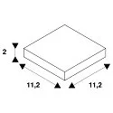 SLV Eckverbinder für 1-Phasen HV-Stromschiene,Einbauversion, Schutzleiter aussen, weiß