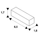 SLV Längsverbinder für 1-Phasen HV-Stromschiene, weiß, Einbauversion