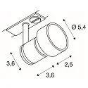 1-Phasen Strahler PURI TRACK, GU10 QPAR51 / 111, IP20, inkl. Adapter + abnehmbarem Dekoring, schwarz