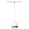 LIGHT EYE 150 QPAR111 Pendelleuchte für 1Phasen Hochvolt-Stromschiene, weiß/chrom