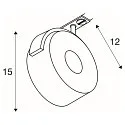 SLV LED 1-Phasen-Strahler KALU TRACK LED PHASE, 13W 3000K 970lm 95°, dimmbar, kardanisch, weiß, CRi>80