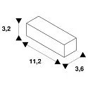  EUTRAC Einspeiser für 3-Phasen HV-Schiene Erde rechts, Einspeiser 2, silbergrau