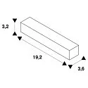  Straight coupler for 3-Phase High voltage Track, black