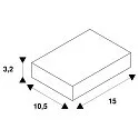  L-Verbinder für 3-Phasen HV-Schiene, Erde außen, Eckverbinder 1, silbergrau