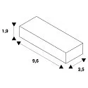  EUTRAC Pendelleuchten-Adapter für HV 3-Phasen Schiene, silbergrau