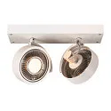 SLV Wand- und Deckenleuchte KALU CW DOUBLE QPAR111, 2x GU10 max. 75W, kardanisch, weiß