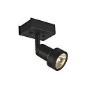 SLV Wall luminaire PURI 1 Ceiling luminaire, GU10, max. 1x50W, with Decoring, black