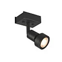 SLV Wall luminaire PURI 1 Ceiling luminaire, GU10, max. 1x50W, with Decoring, black