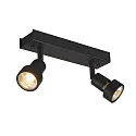 SLV Wandleuchte PURI 2 Deckenleuchte, GU10, mit Dekoring, schwarz