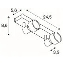 SLV Wandleuchte PURI 2 Deckenleuchte, GU10, mit Dekoring, schwarz
