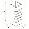 SLV Gips-Wandleuchte GL 100 SLOT weiß
