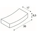 SLV Plaster Wall luminaire GL 102 CURVE, white plaster, R7s 78mm