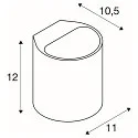 SLV Gips-Wandleuchte PLASTRA GL 104 ROUND, G9 42W, weiß
