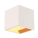 Gips-Wandleuchte PLASTRA CUBE, eckig, G9, max. 42W, weiß