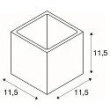 SLV Plaster Wall luminaire PLASTRA CUBE, square, white plaster, G9