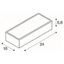 SLV Wandleuchte WL 149 R7s rechteckig, mattweiß, 78mm, max. 60W