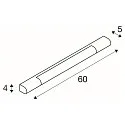 SLV LED Wandleuchte TRUKKO 60cm, chrom/weiß, 8W, SMD LED, 3000K, IP44