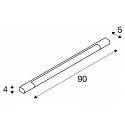 SLV LED Wandleuchte TRUKKO 90cm, chrom/weiß, 11,4W, SMD LED, 3000K, IP44