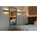 LED Wall luminaire CARISO WL-4 LED, 2x 9W LED, 2700K, black/brass