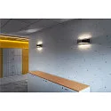 LED Wall luminaire CARISO WL-4 LED, 2x 9W LED, 2700K, black/brass